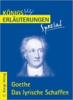 Landesabitur Deutsch (Hamburg) Lyrik, J. W. Goethe Goethe. Das lyrische Schaffen - ausführliche Interpretation