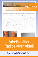 Radioaktiver Abfall. Arbeitsblätter für den Erdkundeunterricht