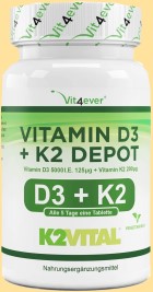 Vitamin D3 + K2 Depot Nahrungsergnzung