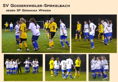 Damen Fußballmannschaft SV Gossersweiler-Spirkelbach gegen SF Germania Winden