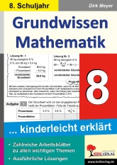 Mathe Kopiervorlagen mit Lösungen - Grundwissen Mathematik 8