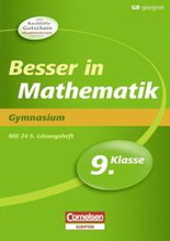 Mathe Lernhilfen von Cornelsen f&uuml;r den Einsatz in der weiterf&uuml;hrenden Schule, Klasse 9 -erg&auml;nzend zum Matheunterricht