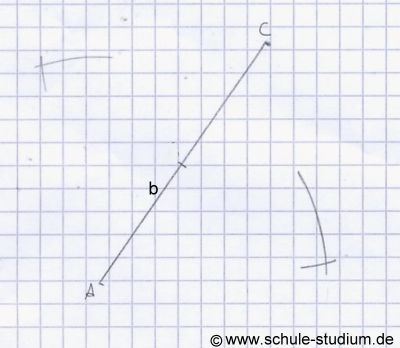 Dreieckskonstruktion mit Hilfe des Thaleskreises