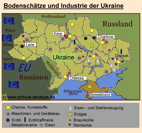 Ukraine. Industrie und Bodenschätze