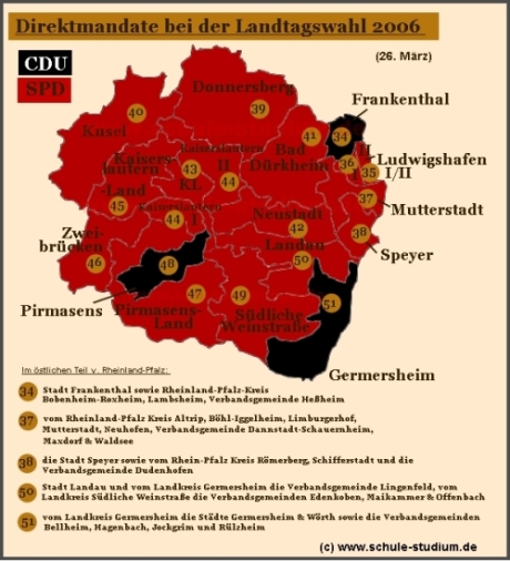 Landtagswahl in Rheinland-Pfalz. Direktmandate 2006