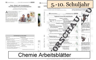 Chemie Arbeitsblätter 5.-10. Schuljahr (Sekundarstufe 1)