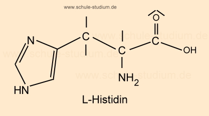 Essentielle Aminosäure - Strukturformel L-Histidin His