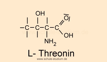 Essentielle Aminosäure - Strukturformel L-Threonin Thr