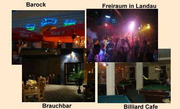 Locations zum Ausgehen: Bars, Kneipen, Restaurants, Discos in und um Landau