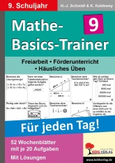 Mathe Kopiervorlagen mit Lösungen - Mathe Basics Trainer, 9. Schuljahr