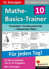 Mathe Kopiervorlagen mit Lösungen - Mathe Basics Trainer, 10. Schuljahr