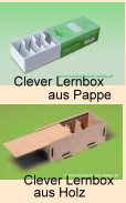 Französisch Lernbox. Pappe & Holz