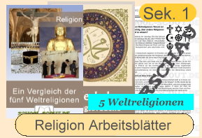 Religion Arbeitsblätter - Die Fnf Weltreligionen