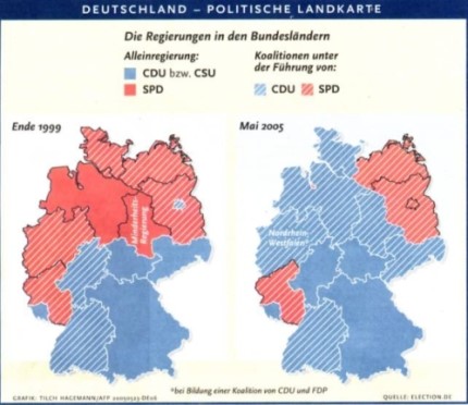 Die Regierungen in den Bundesländern - Alleinregierungen und Koalitionen unter der Führung von CDU bzw. SPD