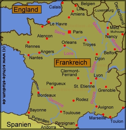 Flughäfen Frankreich Karte