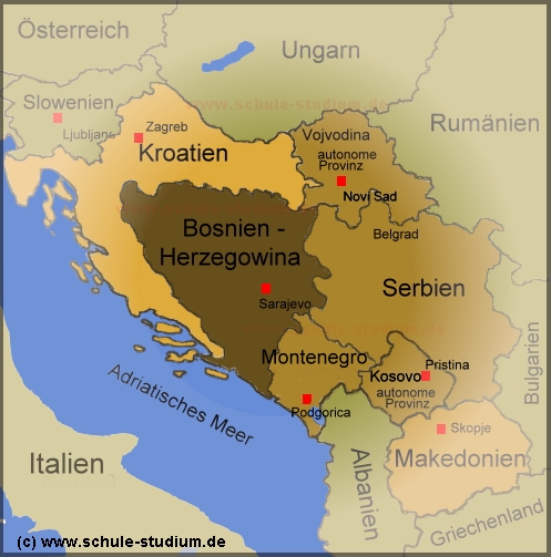 Jugoslawiens Zerfall nach 1990