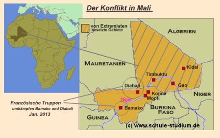 Der Konflikt in Mali. Extremisten in Mail
