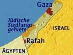Jüdische Siedlungsgebiete im Gaza Streifen