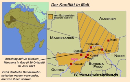 Der Konflikt in Mali. Autobombe verletzt 12 Bundeswehrsoldaten